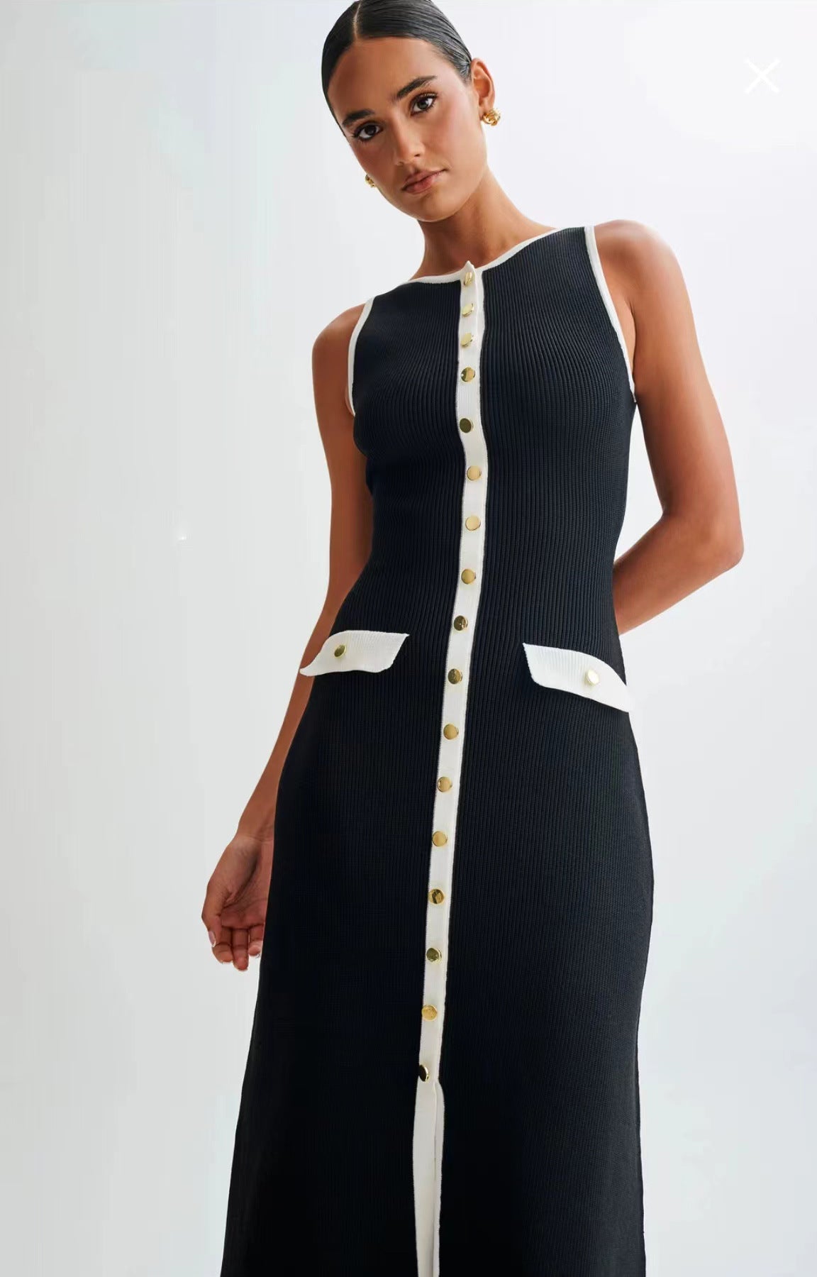 Silvia - Polyester Blend Midi Dress by Ares Milano