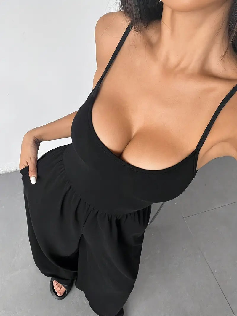 Smeralda - Spaghetti Strap Jumpsuit by Ares Milano