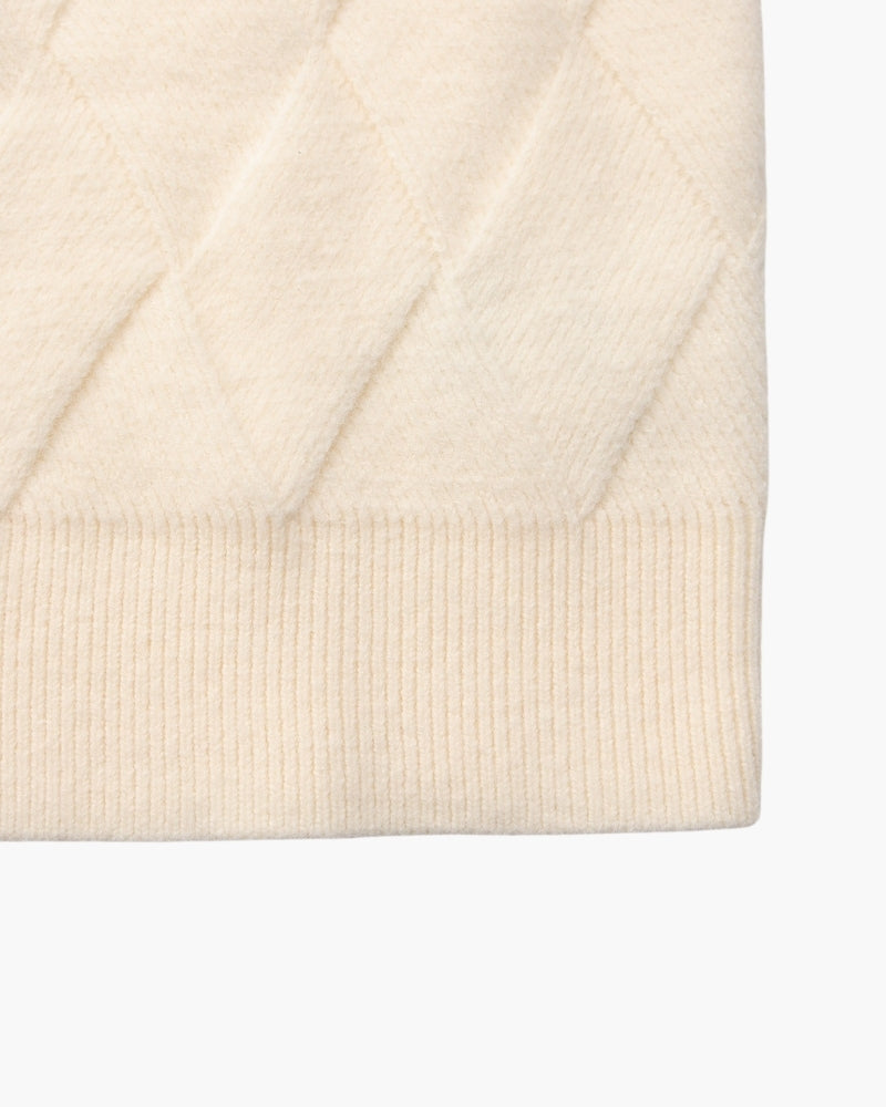 Pacifico - Diamond Knit Crewneck Sweater by Ares Milano