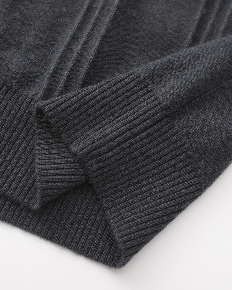 Bartolomeo - Cashmere Ribbed Half Zip by Ares Milano