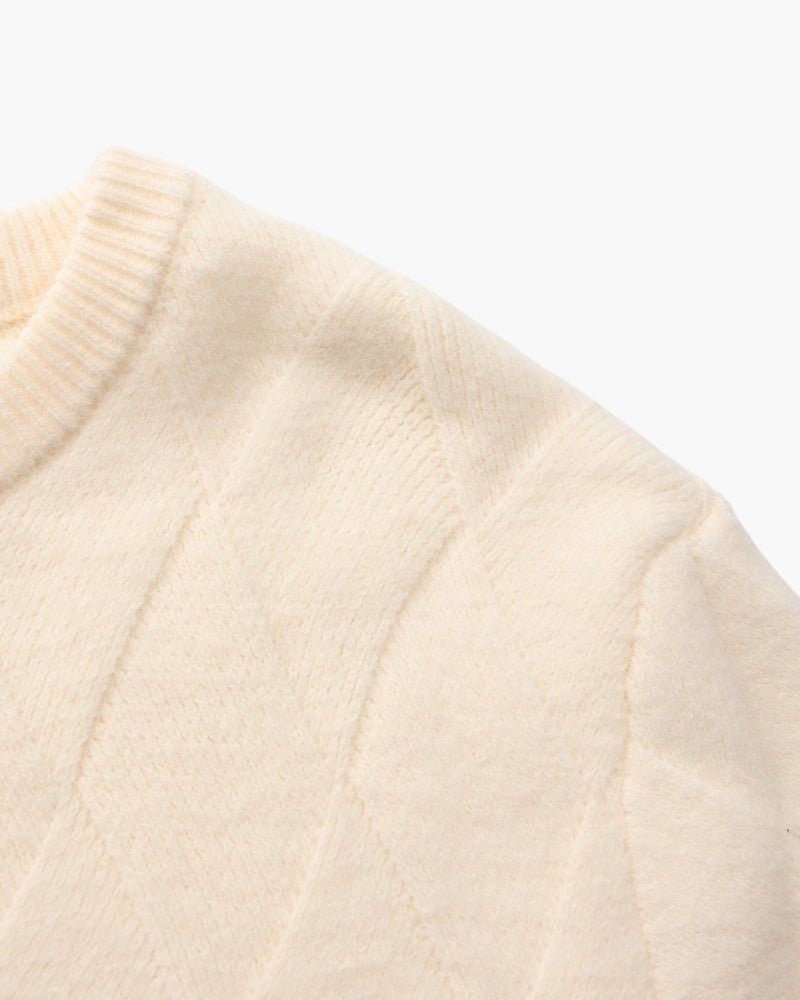 Pacifico - Diamond Knit Crewneck Sweater by Ares Milano