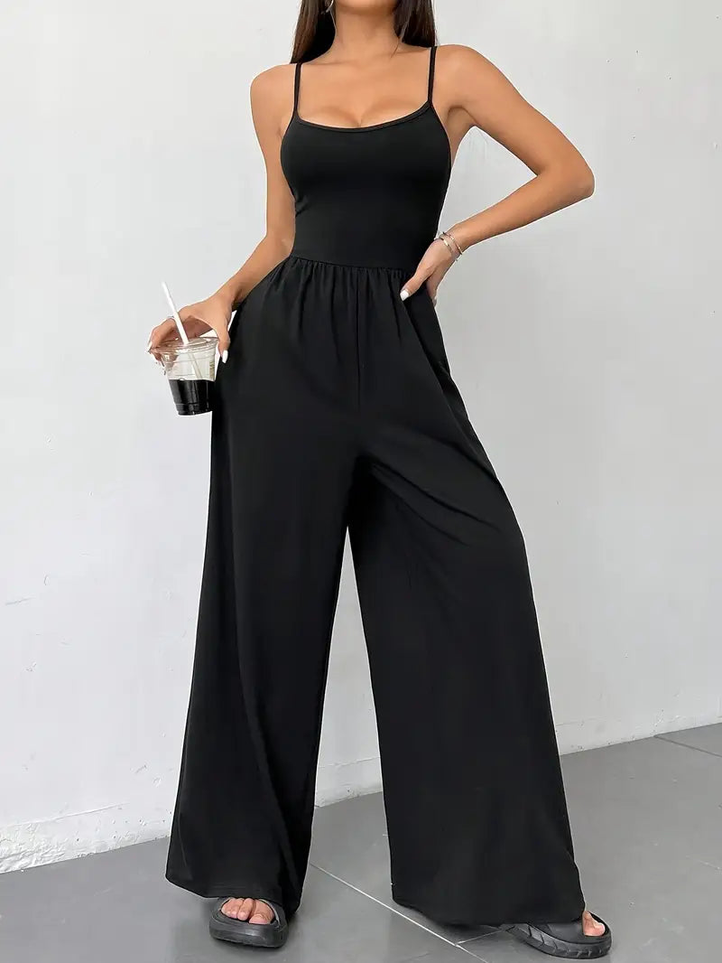 Smeralda - Spaghetti Strap Jumpsuit by Ares Milano