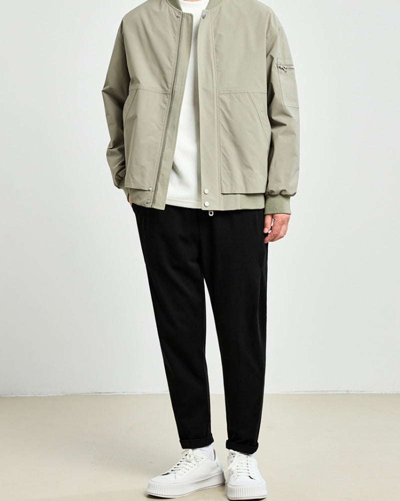 Manfred - Nylon Bomber Jacket Pockets by Ares Milano