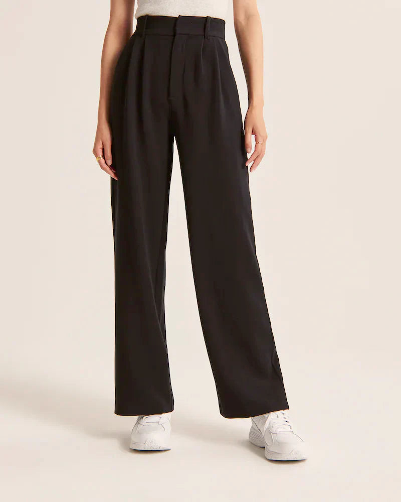 Serena - Black Tailored Pants by Ares Milano
