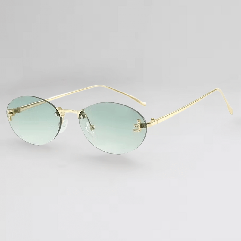 Armida - Rimless Oval Sunglasses UV by Ares Milano