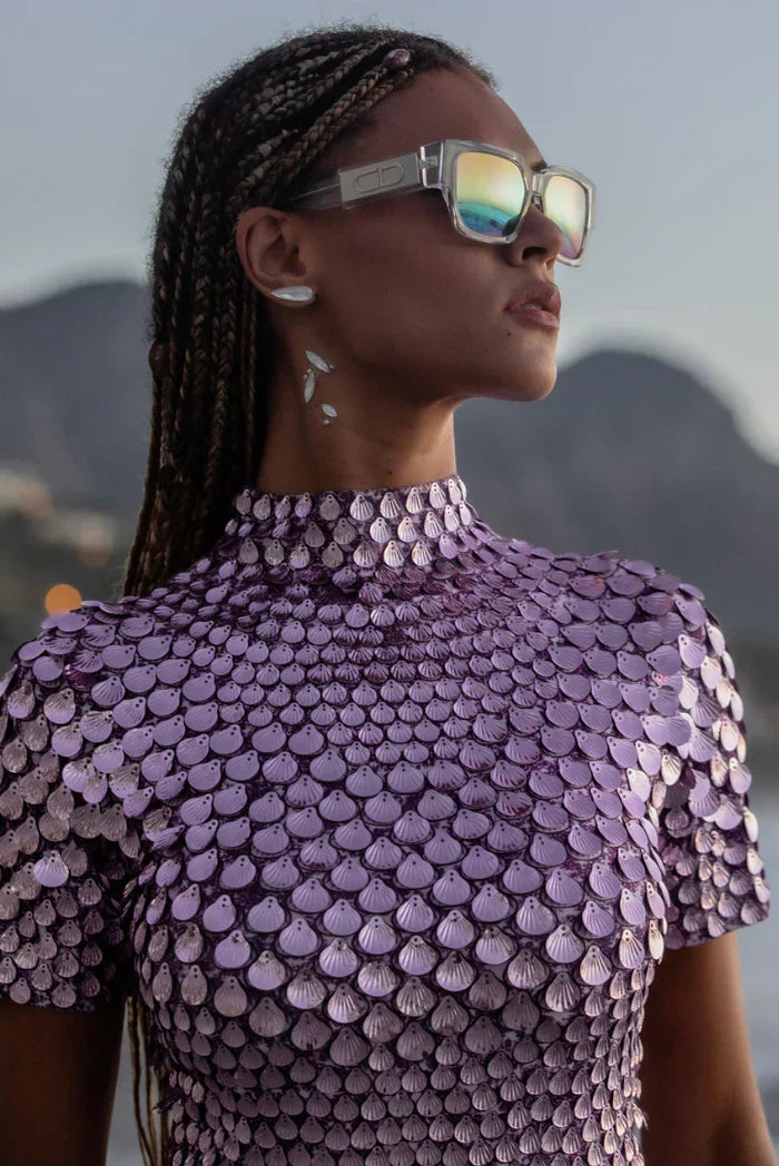 Fosca - Gold Sequin Gala Dress Shine by Ares Milano