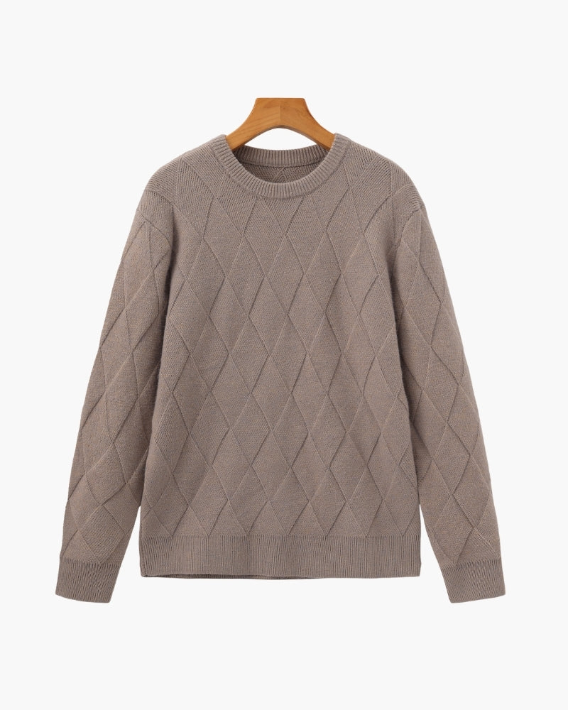Pacifico - Diamond Knit Crewneck Sweater by Ares Milano
