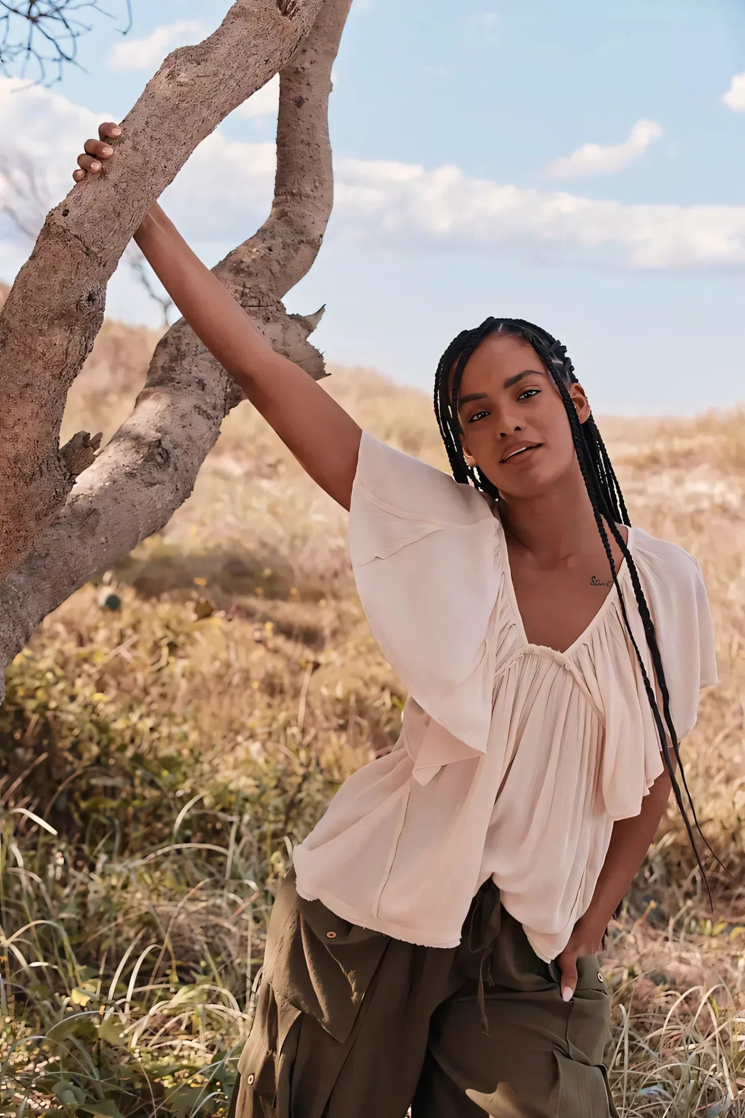 Virginia - Abby Top Draped Silhouette by Ares Milano