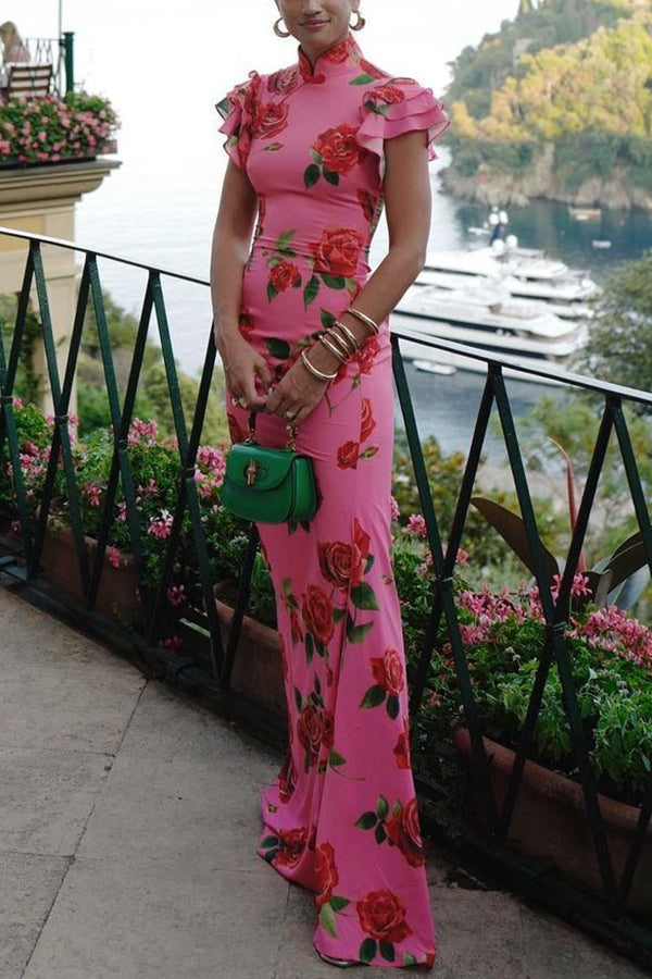 Flora - Pink Floral Dress by Ares Milano