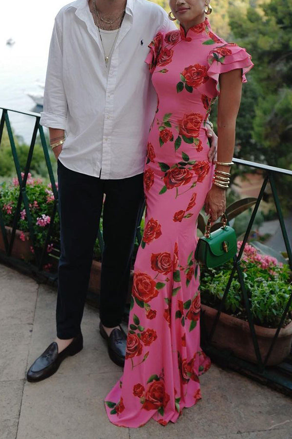 Flora - Pink Floral Dress by Ares Milano