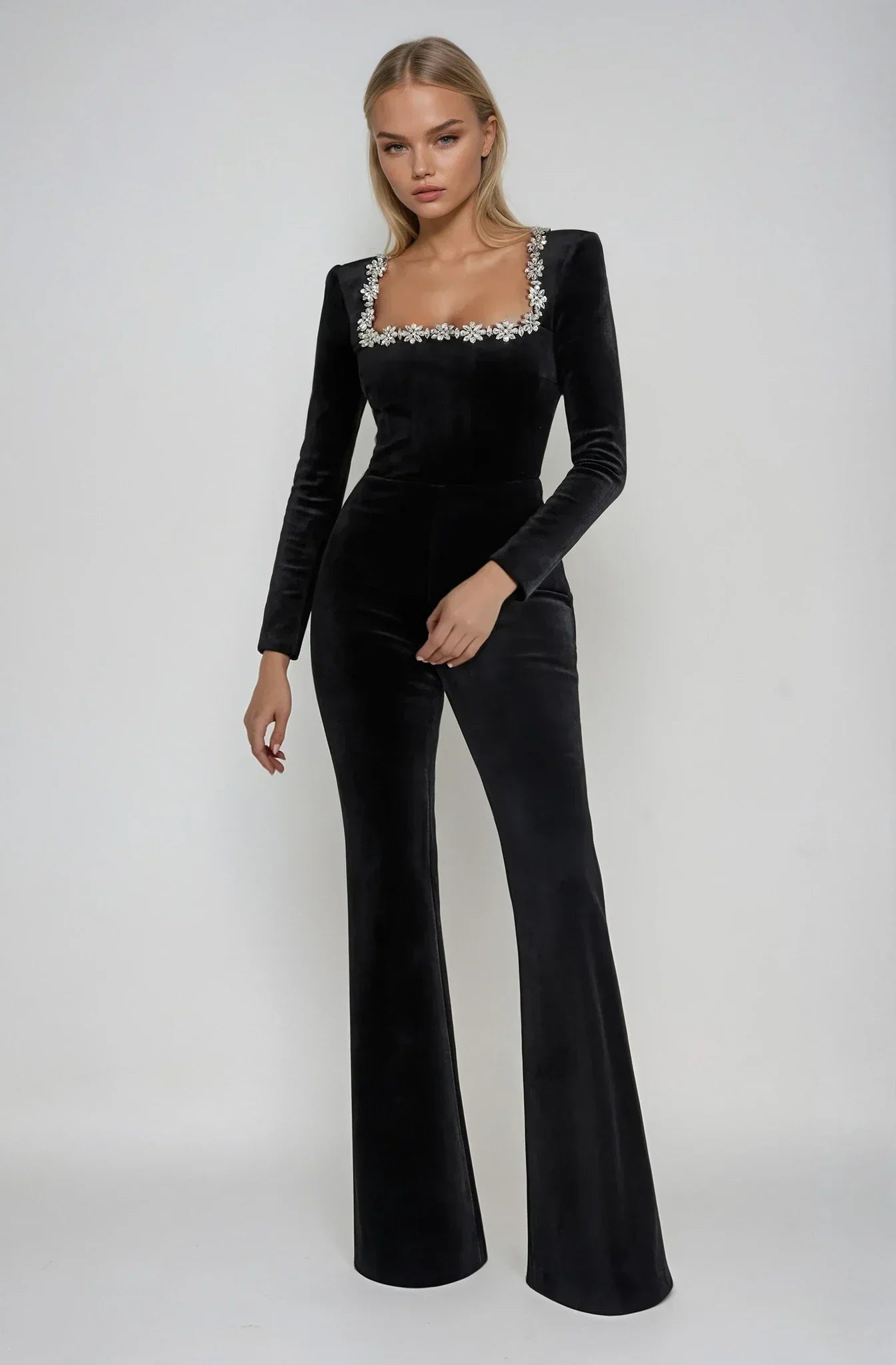 Simonetta - Velour Jumpsuit by Ares Milano