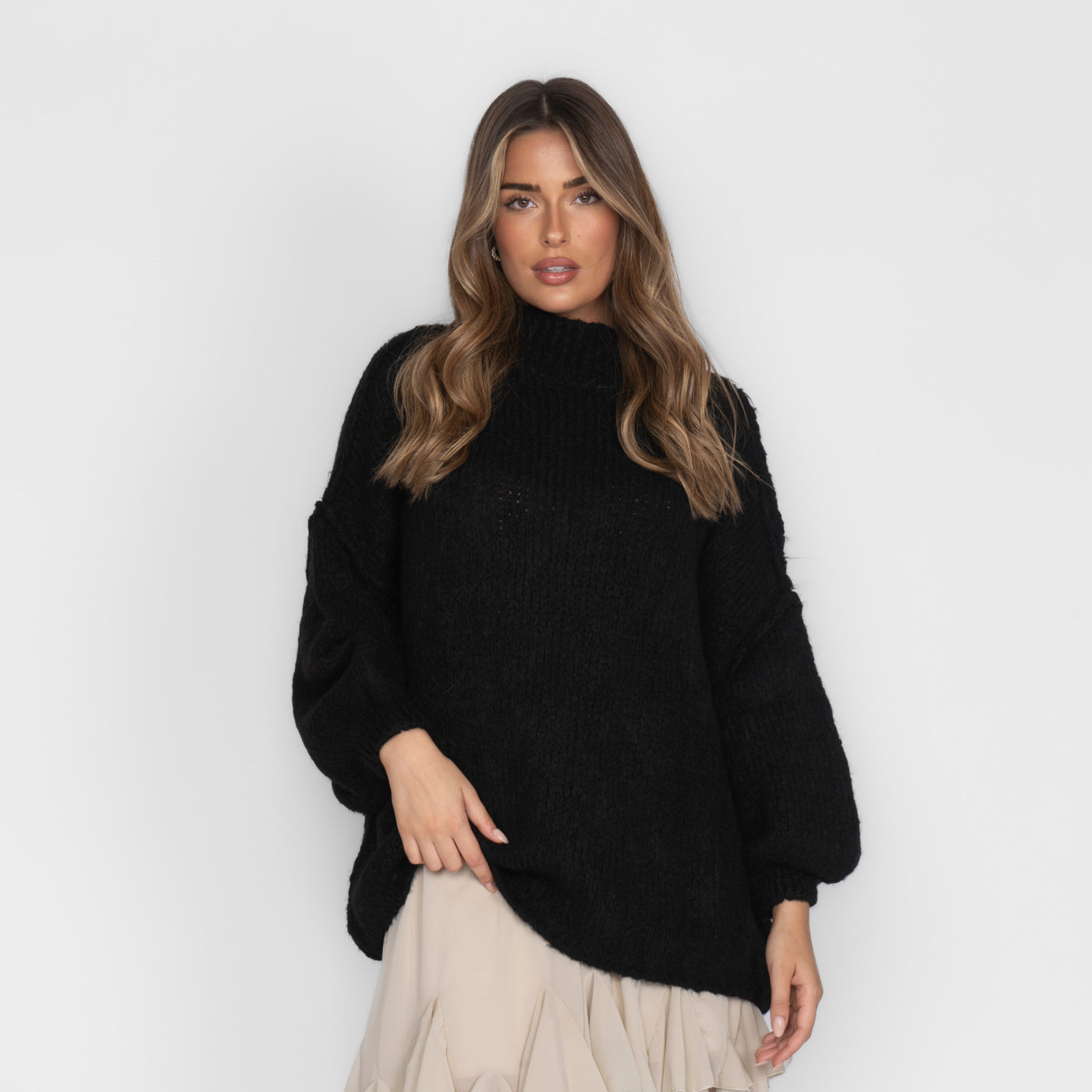 Zenaida - Layered Knit Turtleneck by Ares Milano