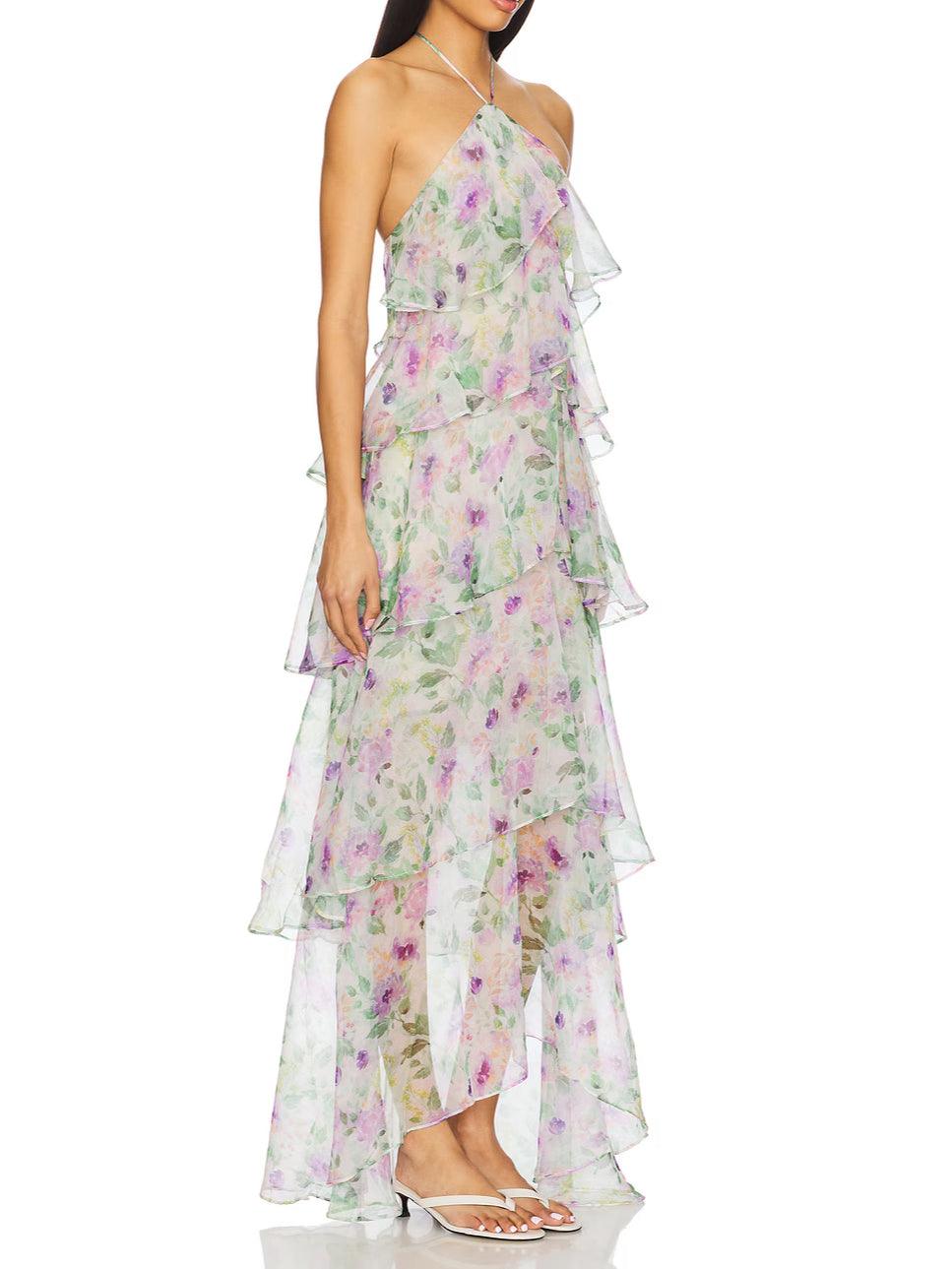 Nerina - Chiffon Dilezia Maxi Dress by Ares Milano