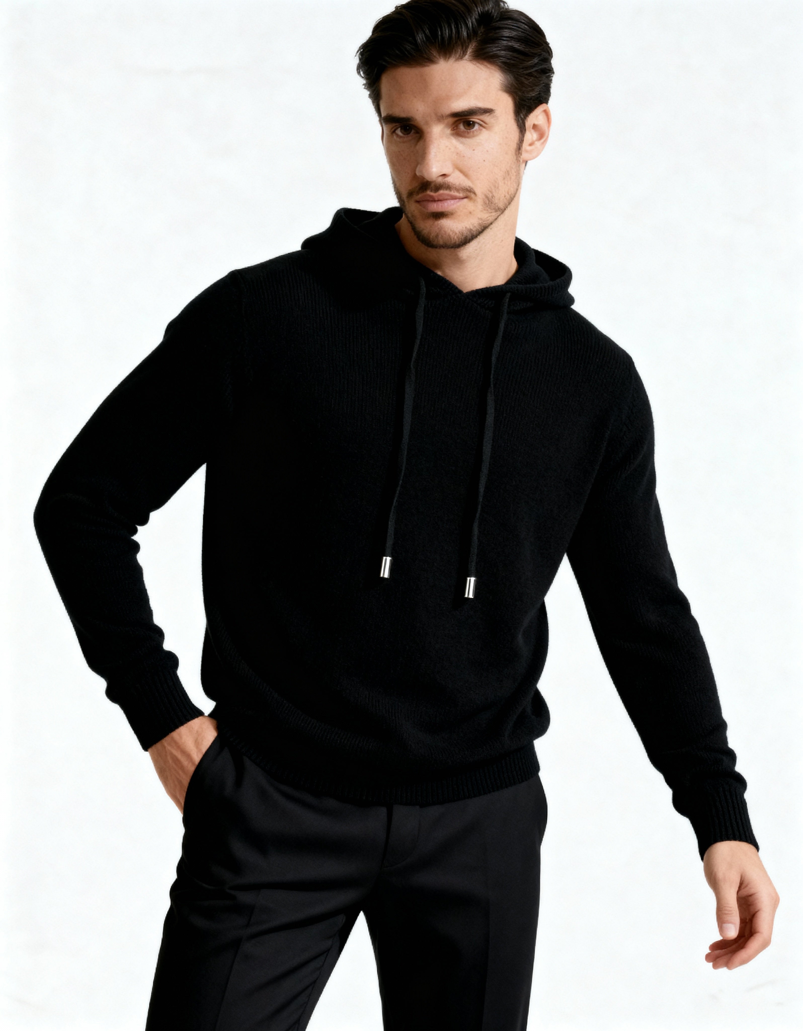 Enrico - Cashmere Hoodie by Ares Milano