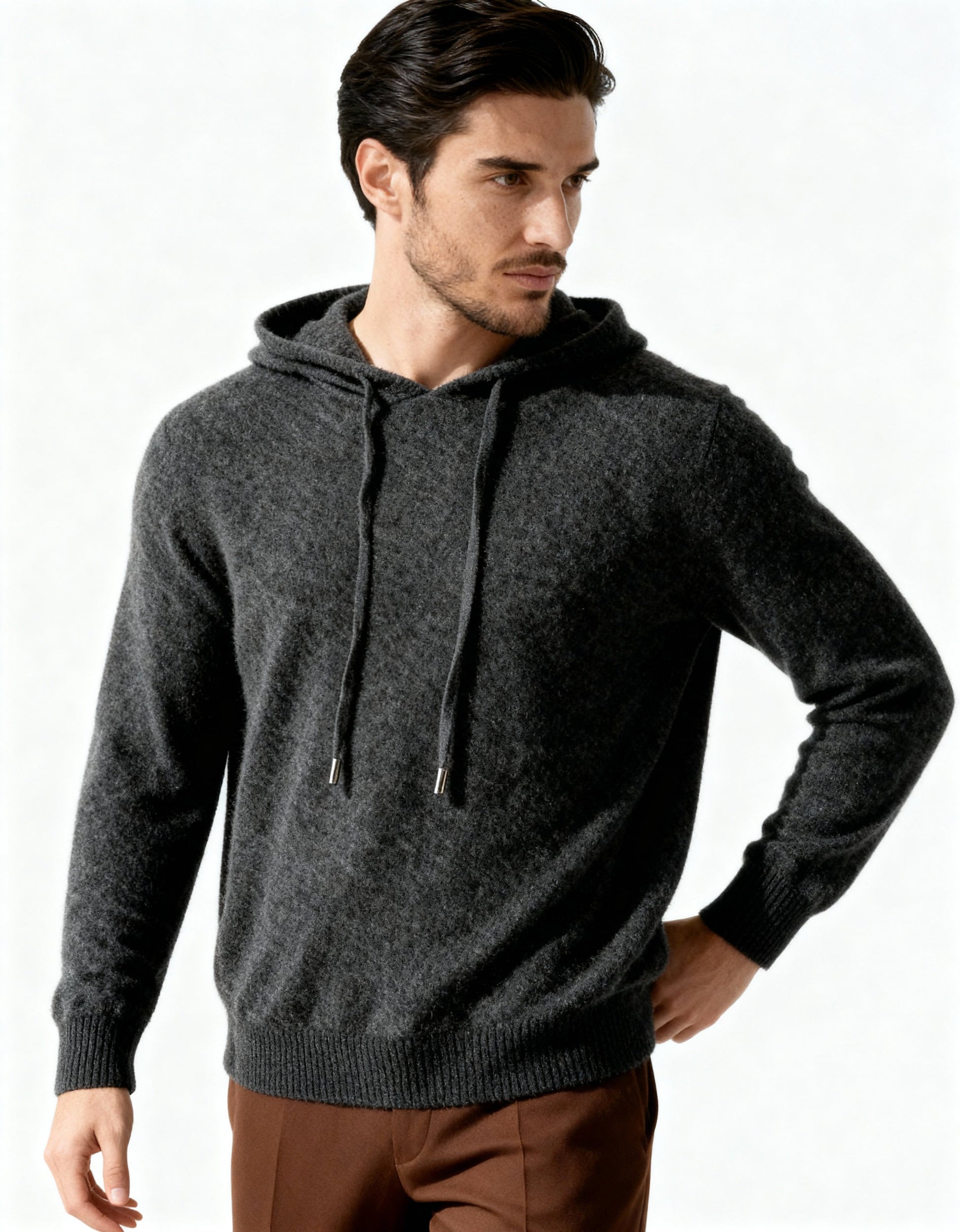 Enrico - Cashmere Hoodie by Ares Milano