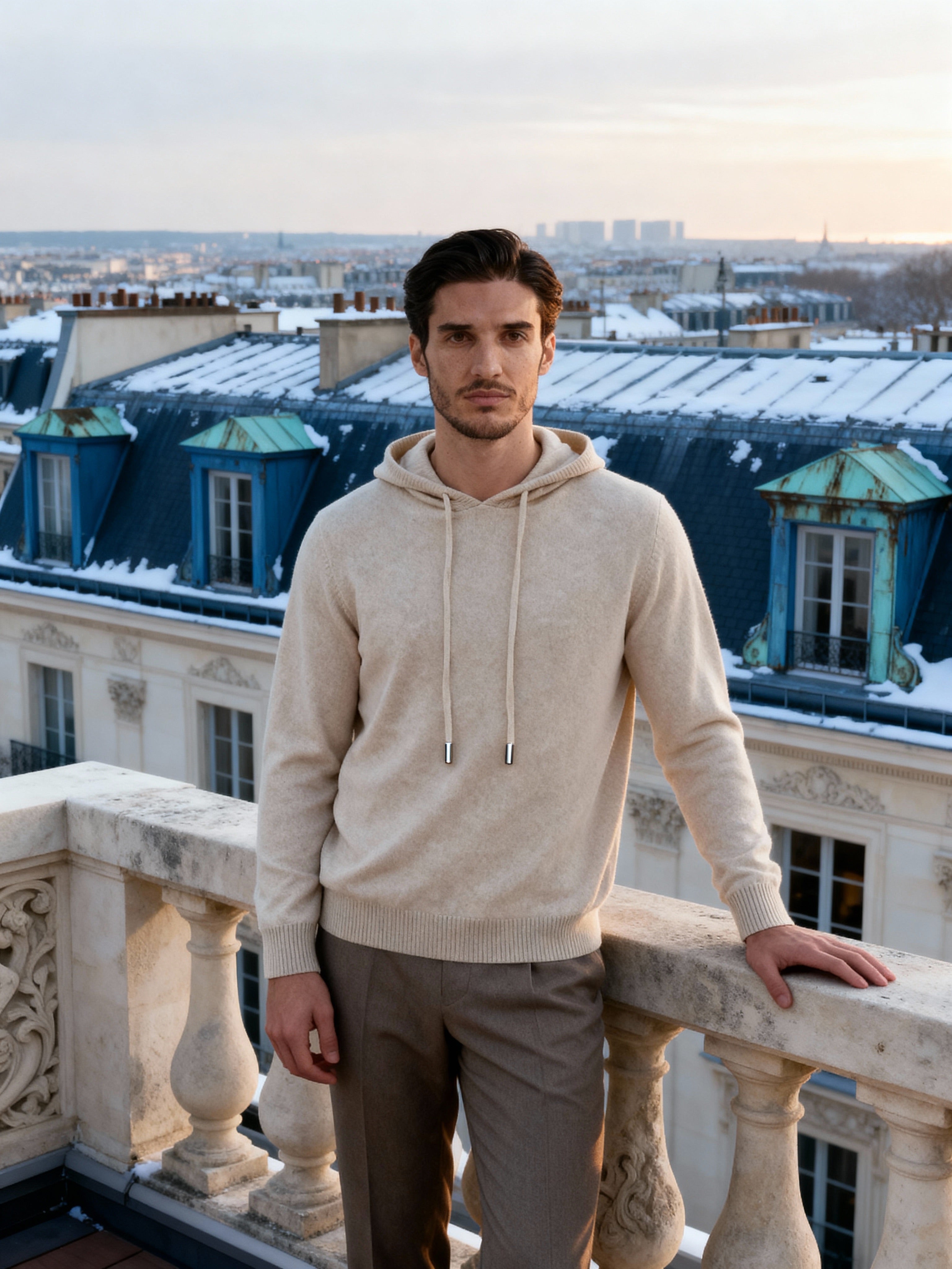 Enrico - Cashmere Hoodie by Ares Milano