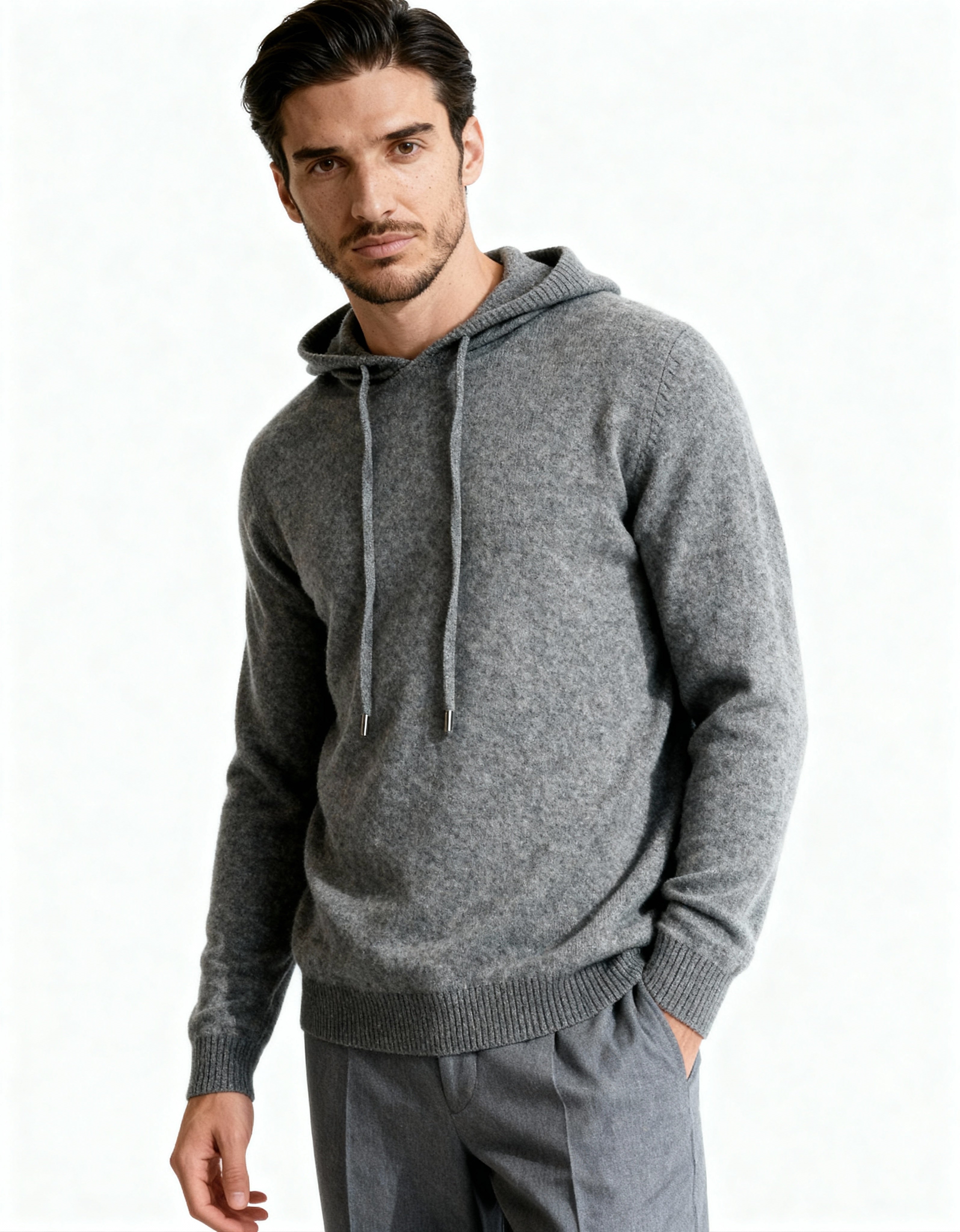 Enrico - Cashmere Hoodie by Ares Milano