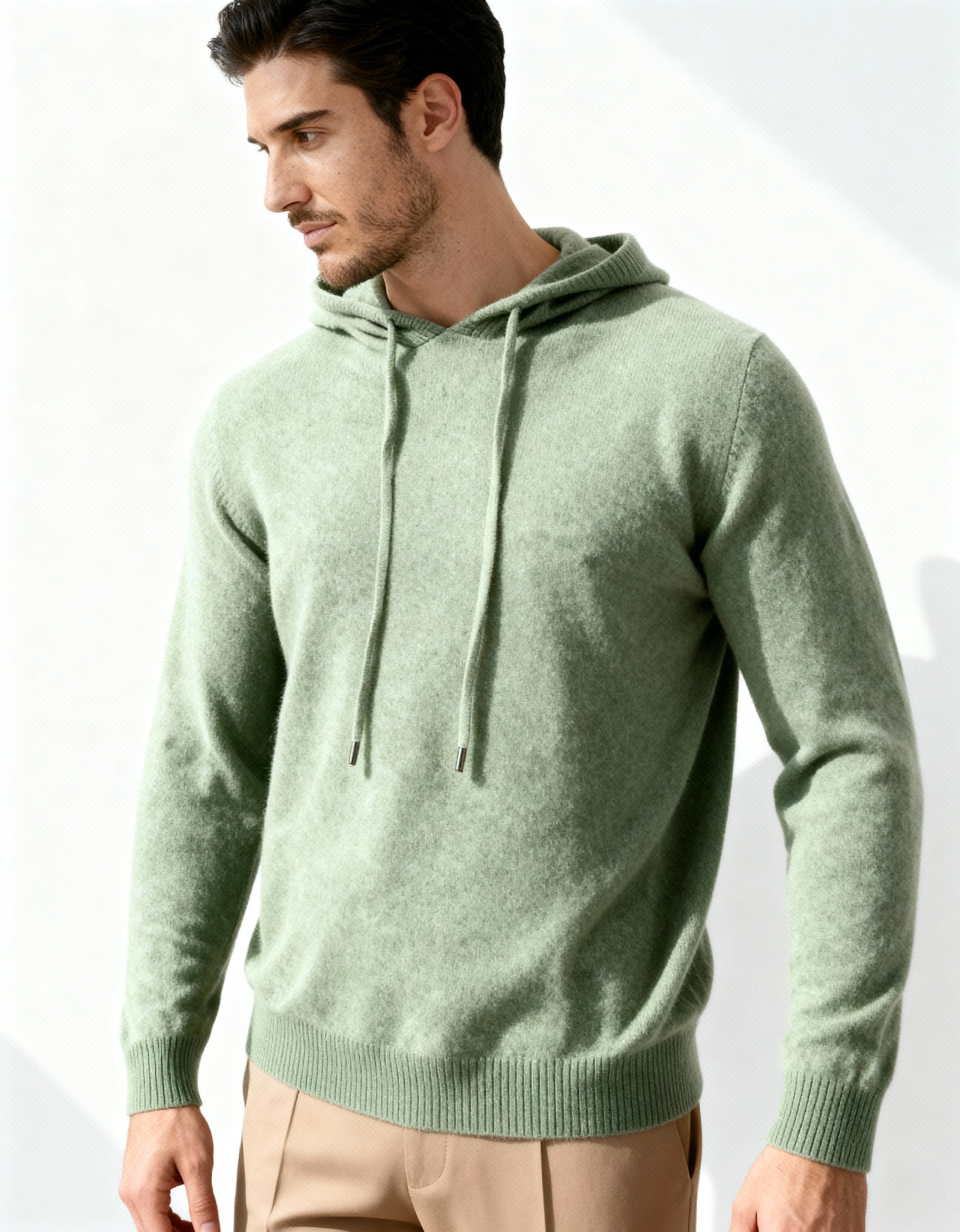 Enrico - Cashmere Hoodie by Ares Milano