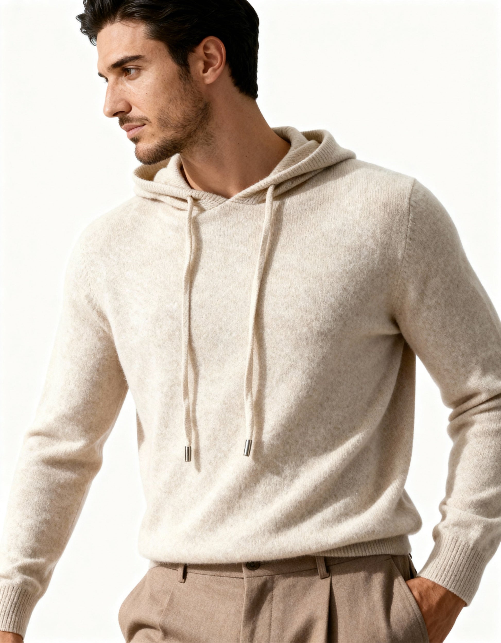 Enrico - Cashmere Hoodie by Ares Milano