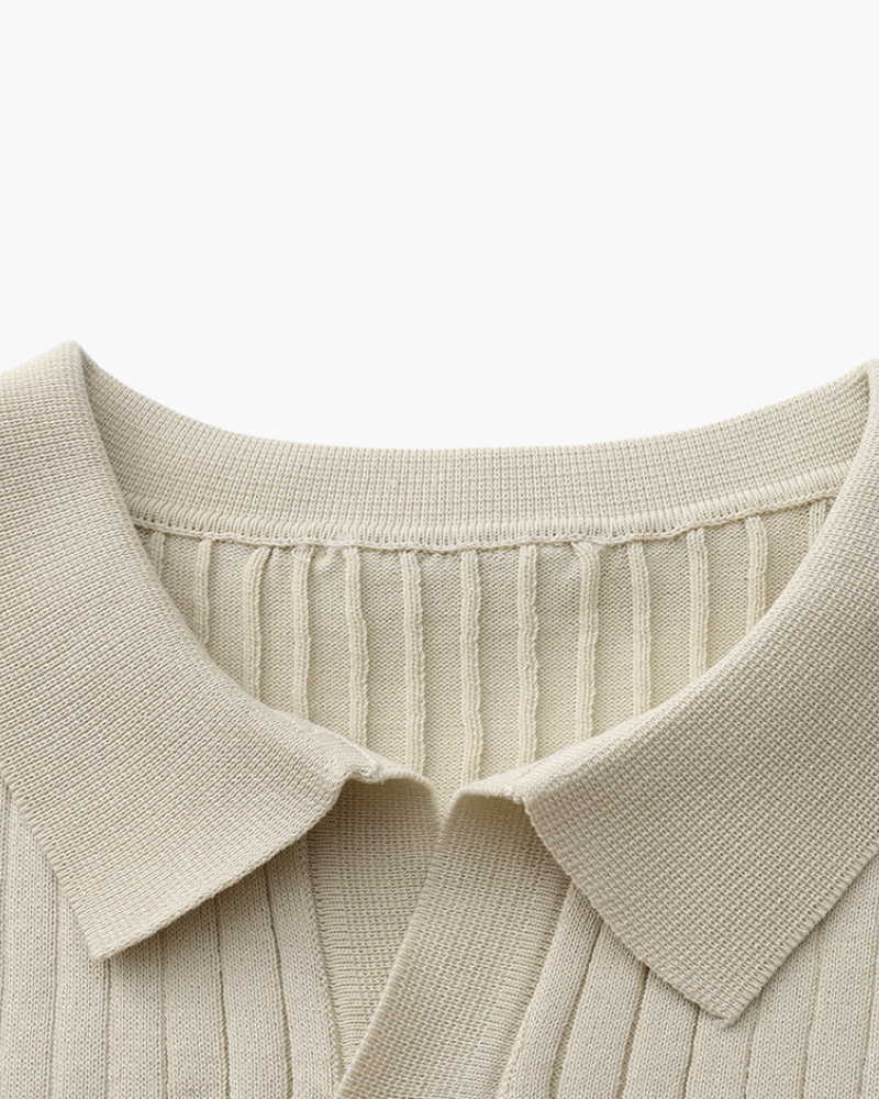 Florian - Cotton Ribbed Polo by Ares Milano