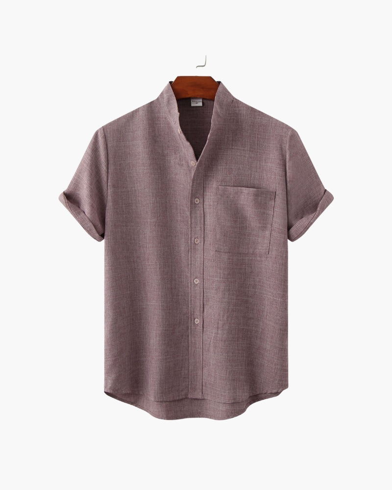 Urbano - Mandarin Collar Shirt Cotton by Ares Milano