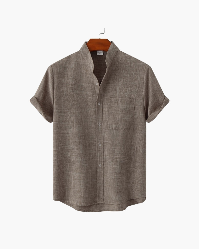 Urbano - Mandarin Collar Shirt Cotton by Ares Milano