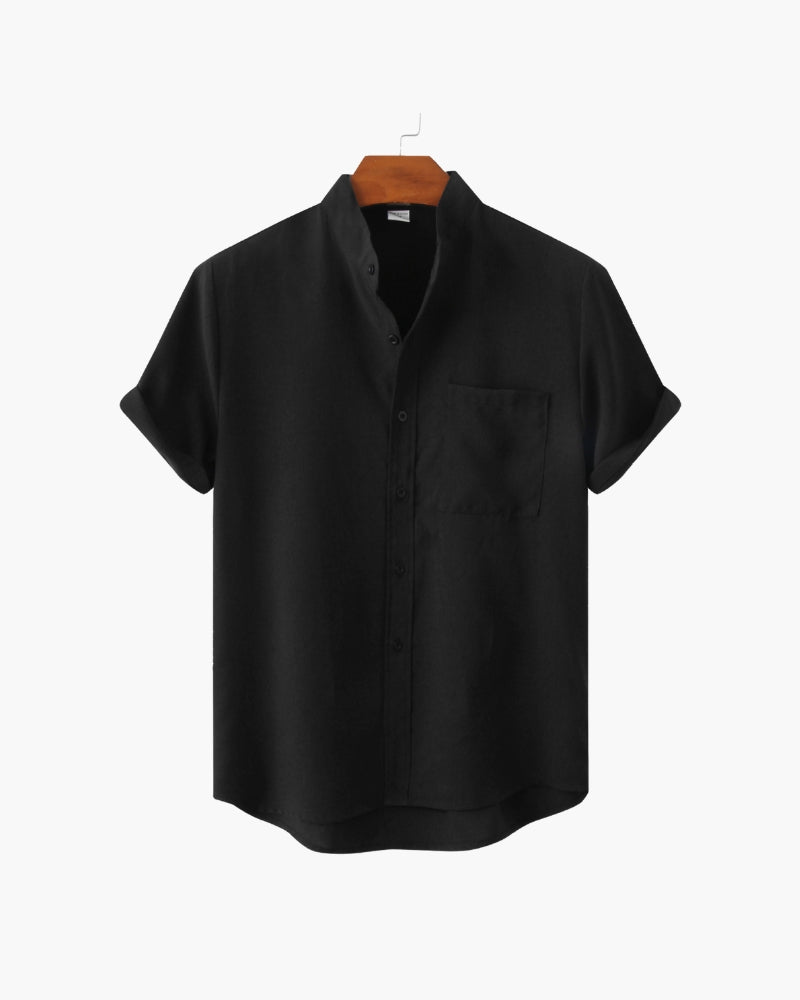 Urbano - Mandarin Collar Shirt Cotton by Ares Milano