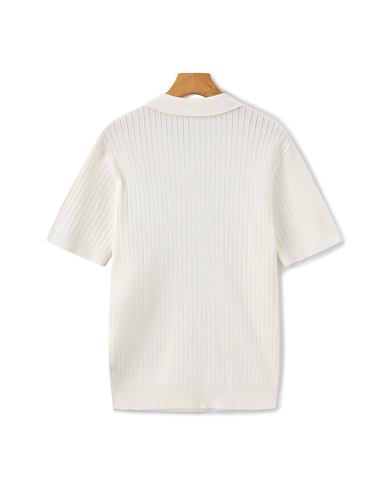 Florian - Cotton Ribbed Polo by Ares Milano