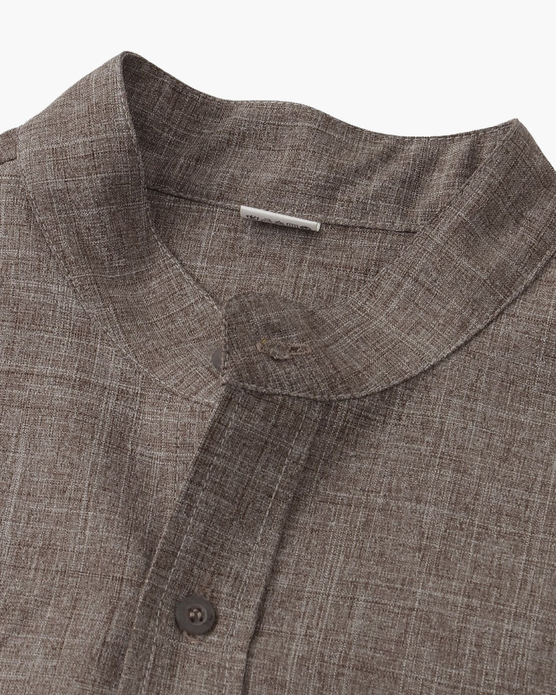 Urbano - Mandarin Collar Shirt Cotton by Ares Milano