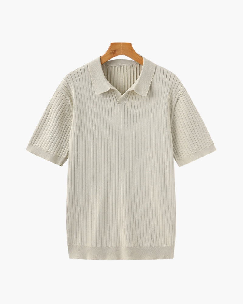 Florian - Cotton Ribbed Polo by Ares Milano