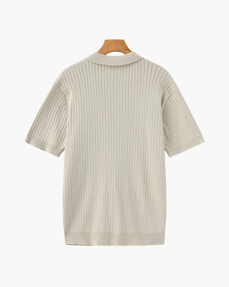 Florian - Cotton Ribbed Polo by Ares Milano