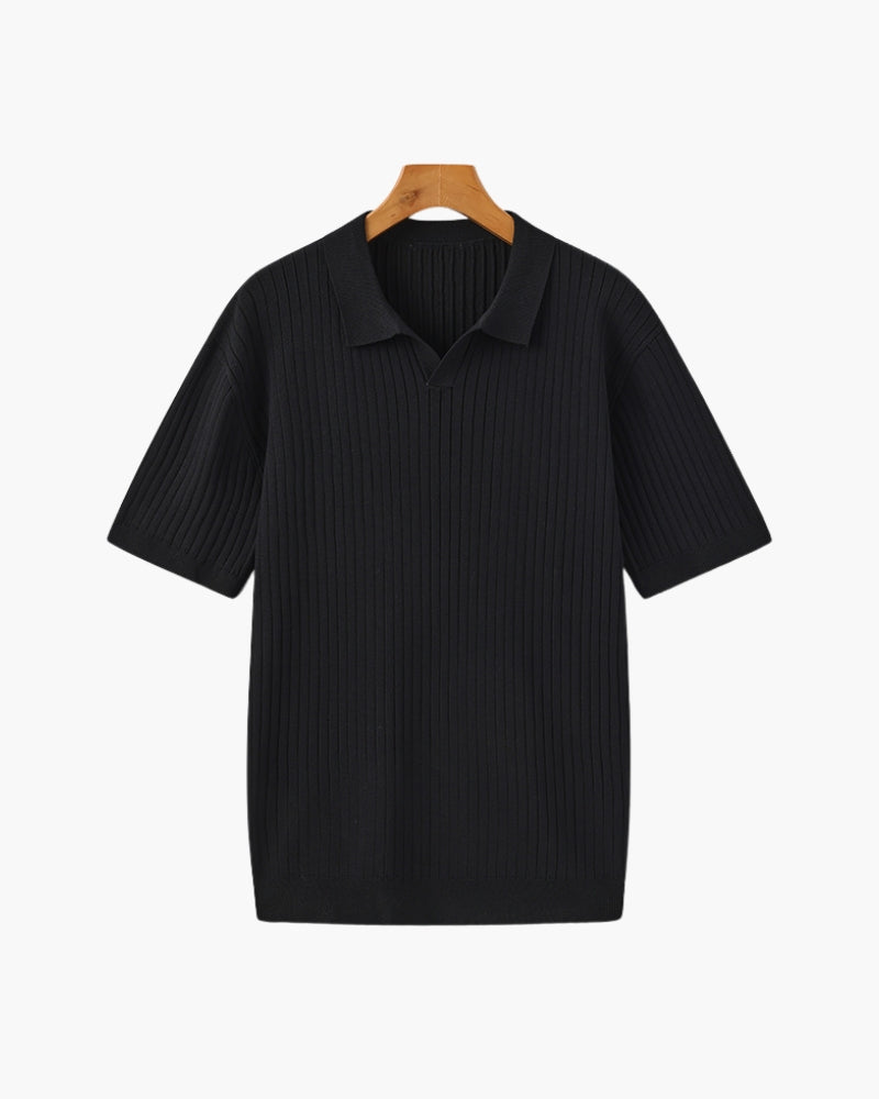 Florian - Cotton Ribbed Polo by Ares Milano
