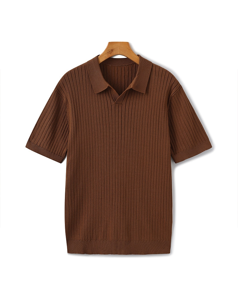 Florian - Cotton Ribbed Polo by Ares Milano
