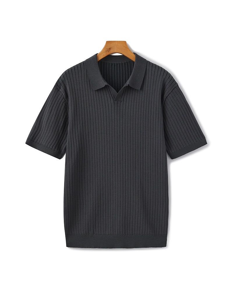 Florian - Cotton Ribbed Polo by Ares Milano