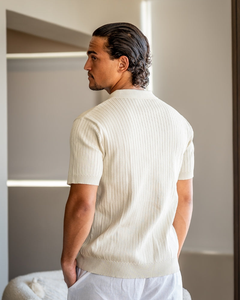 Florian - Cotton Ribbed Polo by Ares Milano