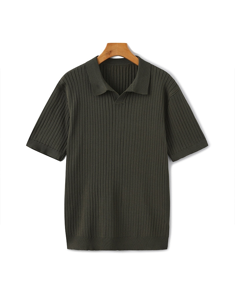 Florian - Cotton Ribbed Polo by Ares Milano