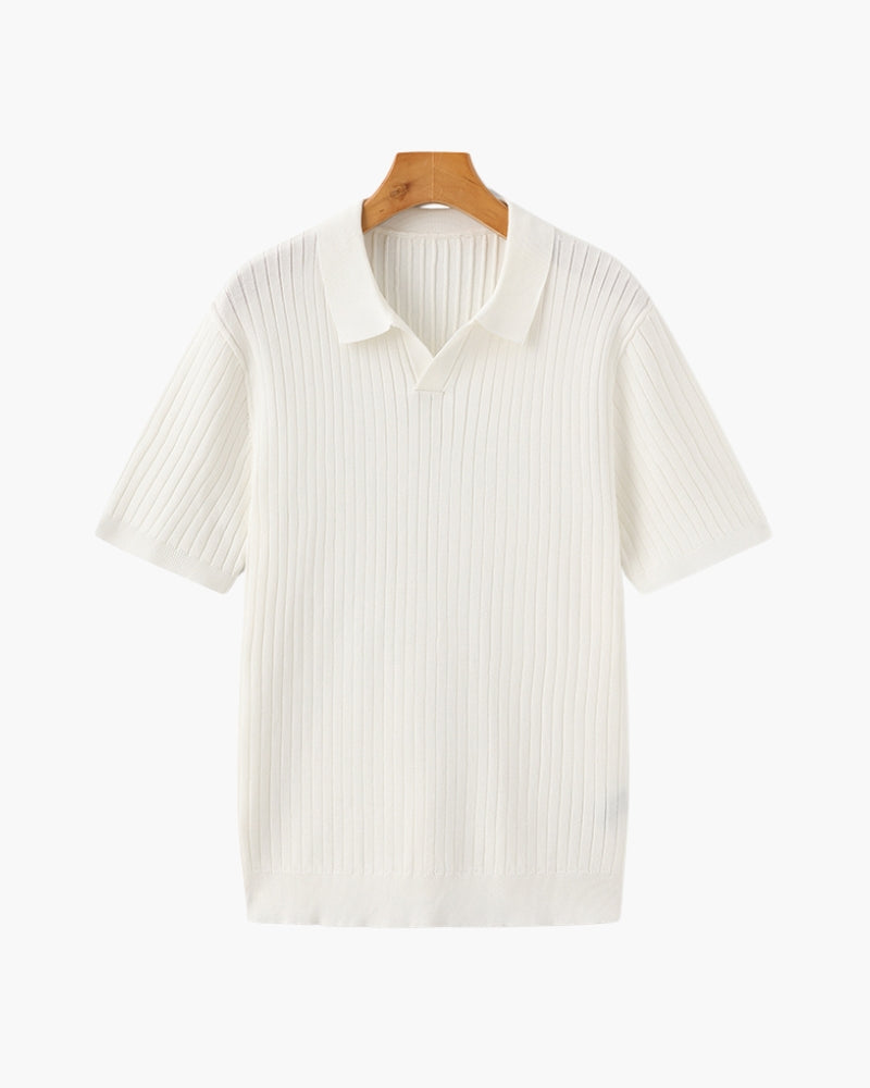 Florian - Cotton Ribbed Polo by Ares Milano