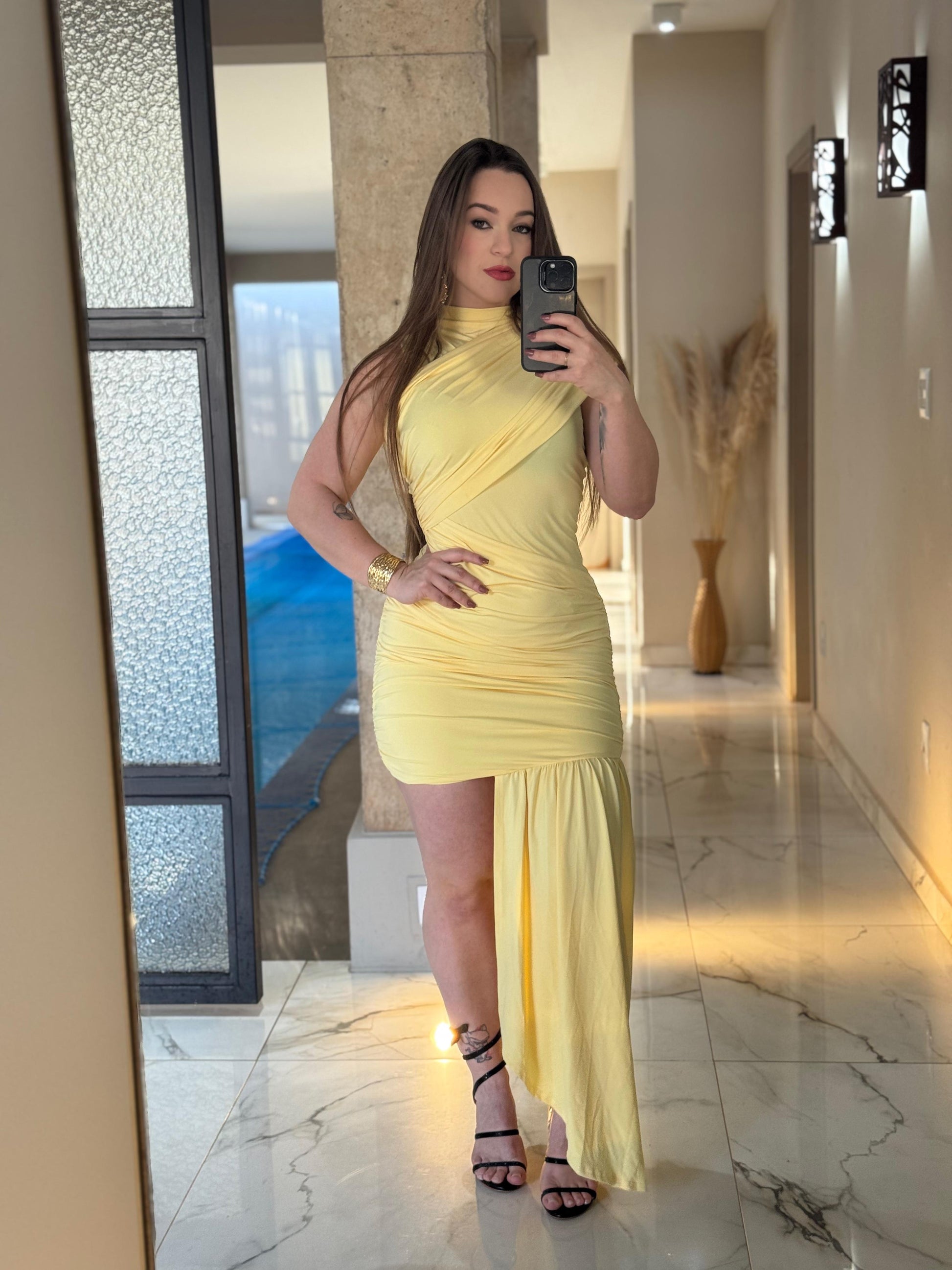 Raffaella - Uvelia Ultra Ruched Dress by Ares Milano