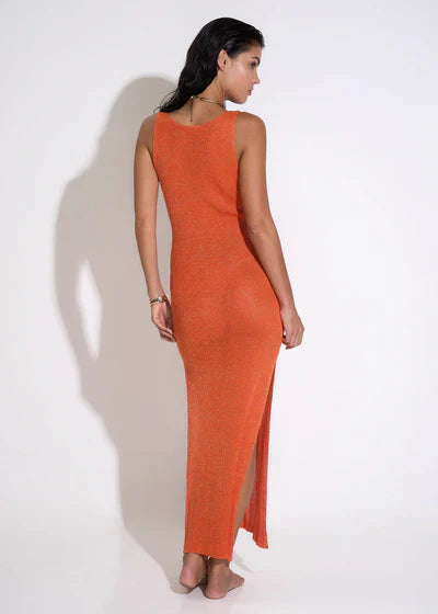 Magda - Burnt Orange Maxi Front Tie 60% by Ares Milano