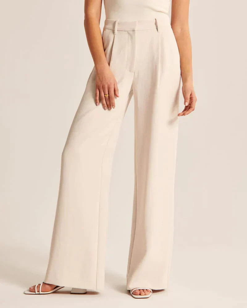 Serafina - Linen Tailored Pants by Ares Milano