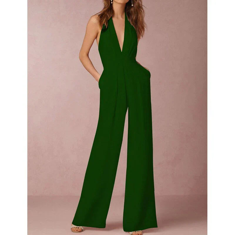 Sonia - Verona V-Neck Jumpsuit by Ares Milano