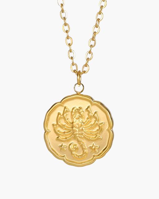 Zeno - Gold Zodiac Necklace by Ares Milano