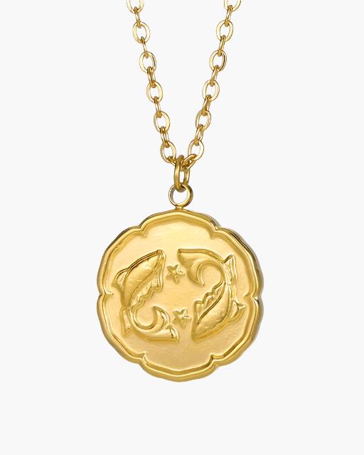 Zeno - Gold Zodiac Necklace by Ares Milano