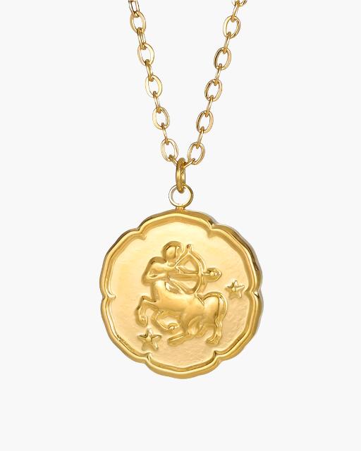 Zeno - Gold Zodiac Necklace by Ares Milano