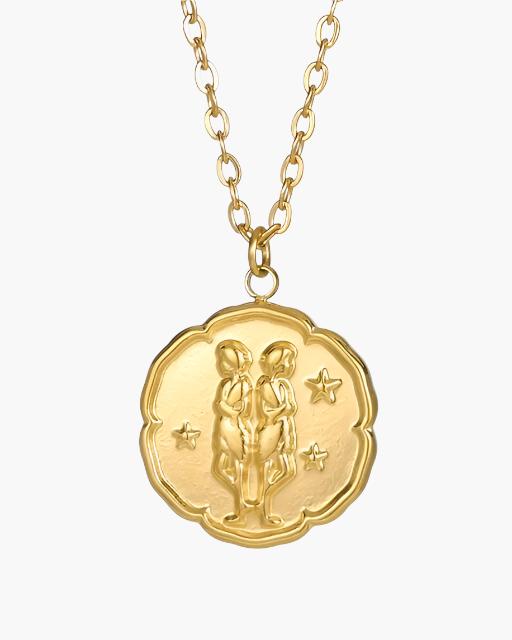 Zeno - Gold Zodiac Necklace by Ares Milano