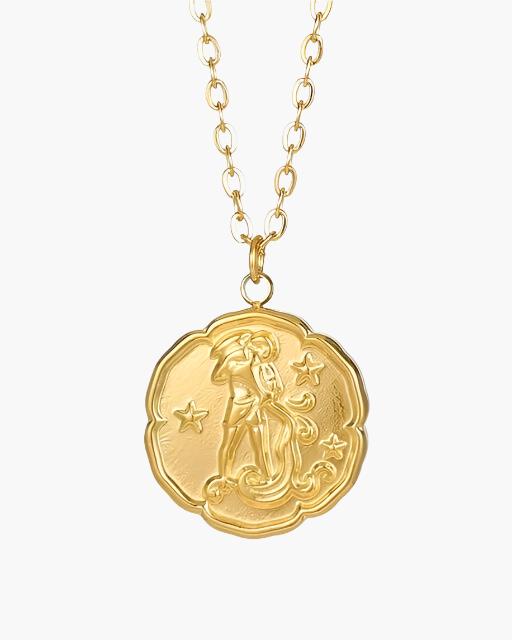 Zeno - Gold Zodiac Necklace by Ares Milano
