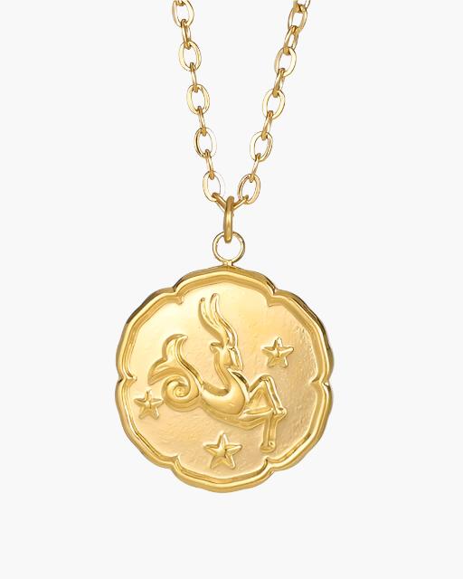 Zeno - Gold Zodiac Necklace by Ares Milano