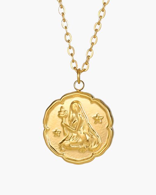 Zeno - Gold Zodiac Necklace by Ares Milano