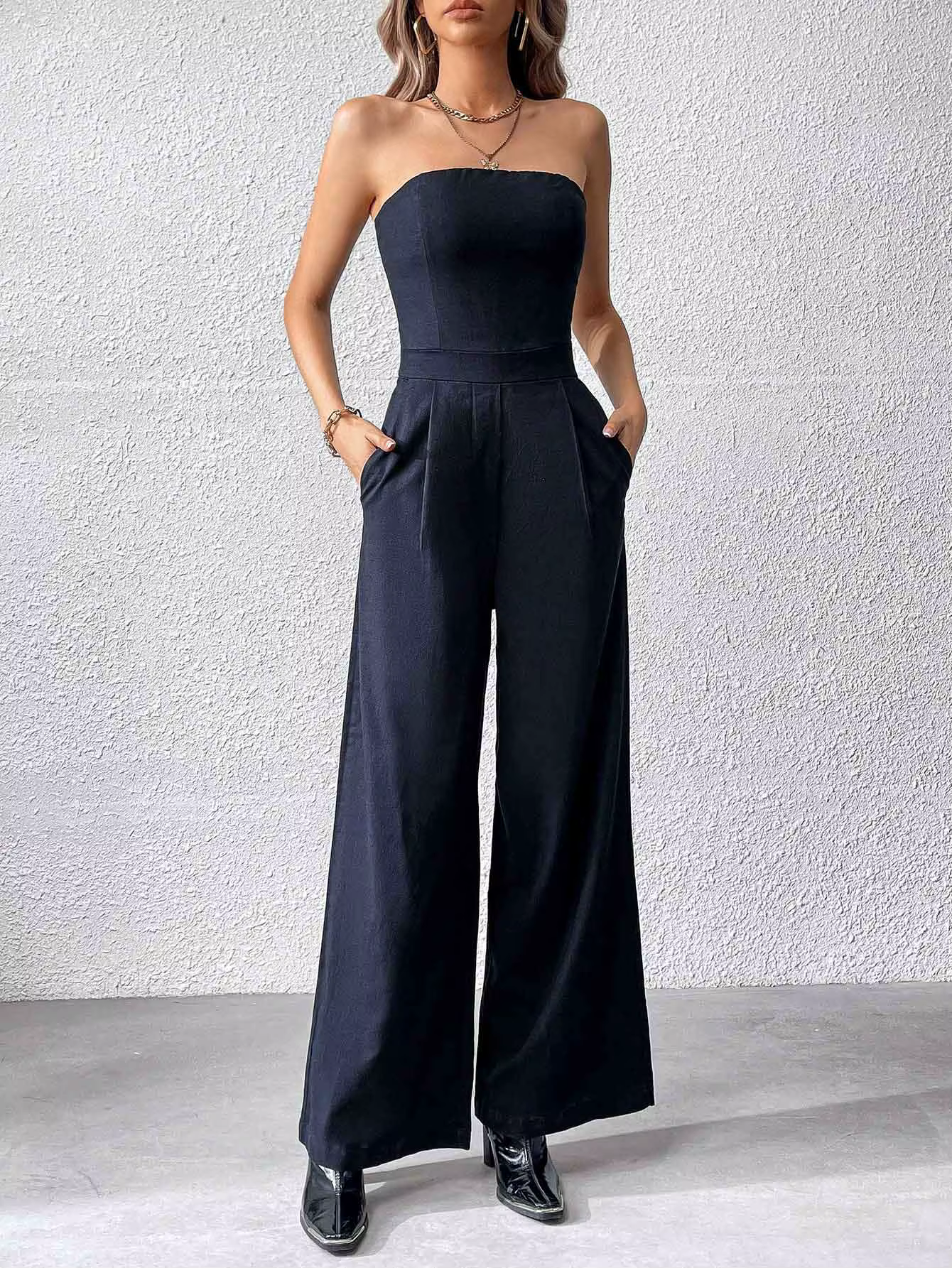 Stella - Naila Strapless Jumpsuit by Ares Milano