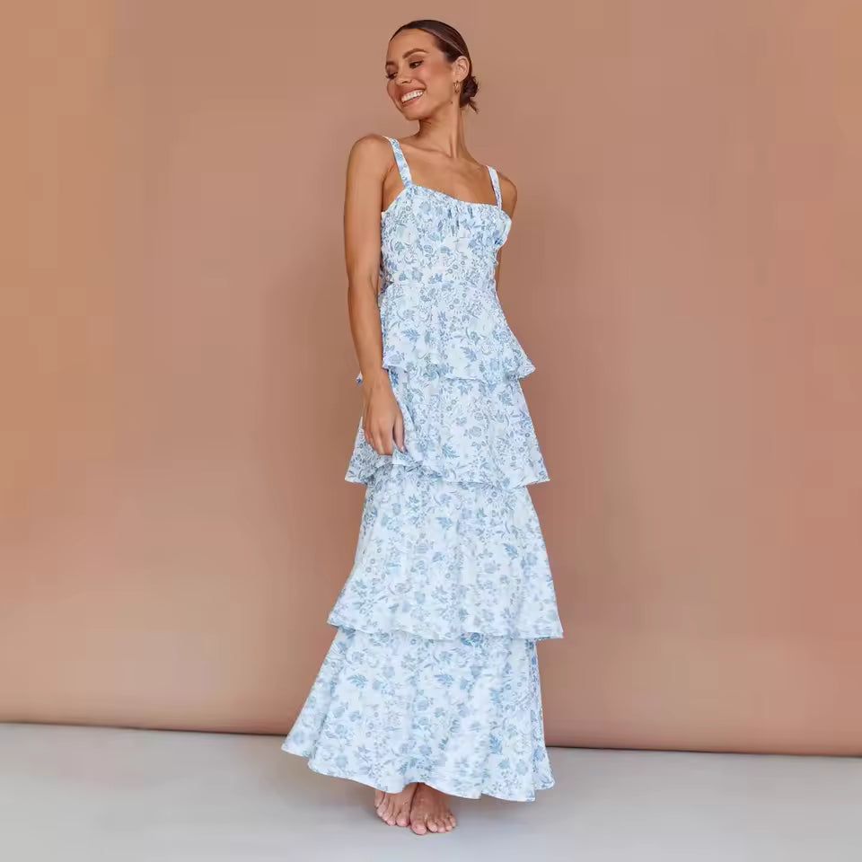 Rachele - Floral Maxi Dress Silk by Ares Milano